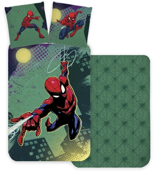 Spiderman Junior-Bettwäsche - 100x140 cm - Flying - Wendedesign - 100 % Baumwolle