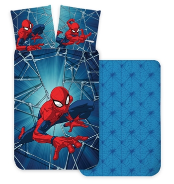 Spiderman-Bettwäsche 140 x 200 cm - Wendebezug mit 2 Designs - 100 % Baumwolle