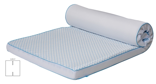 Kühlende h-geteilte Matratzenauflage - 180x210 cm - 7 Zonen - Luxus-Matratzenauflage mit Memory-Foam, 8 cm Höhe   - SLEEP TECH By Borg