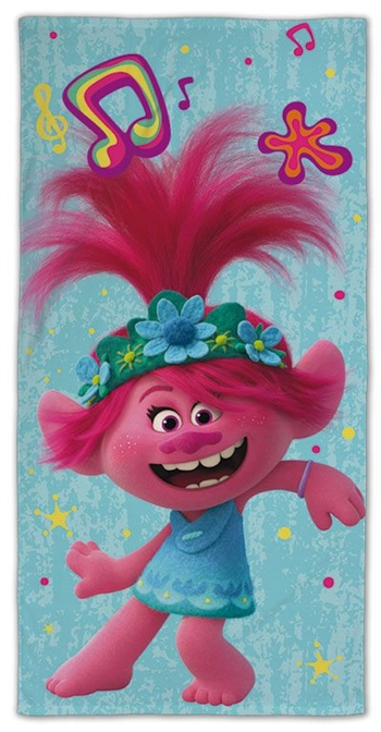 Strandtuch - Trolls Poppy - 70 x 140 cm - 100 % Baumwolle