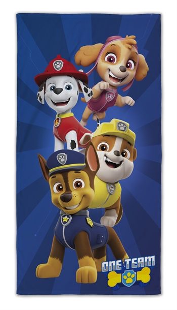 Paw Patrol Handtuch - One Team - 70x140 cm - 100 % Baumwolle - Weiches Strandtuch